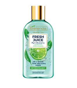 BIELENDA Fresh Juice płyn micelarny detoksykujący z wodą cytrusową Limonka 500ml