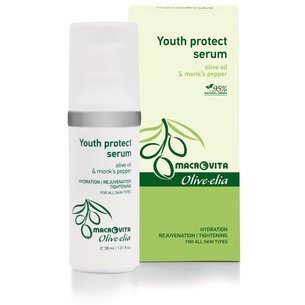 MACROVITA Olive.elia Youth Protect Serum przeciwzmarszczkowe serum na twarz, szyję i dekolt z bio-składnikami 30ml
